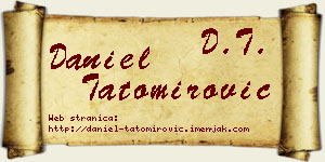 Daniel Tatomirović vizit kartica